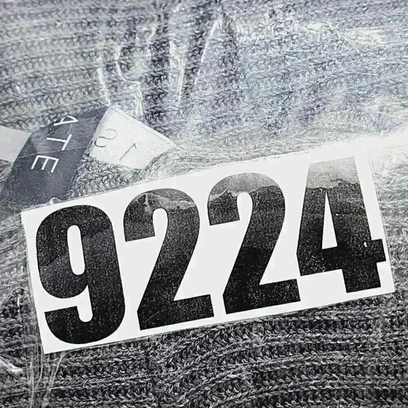 NWT 1. State V neck Balloon sleeve Knit Sweater Women's M Gray 9224 - Picture 8 of 8